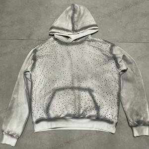 ผลิตเสื้อฮู้ดดี้ผู้ชายไซส์ใหญ่พิเศษแบบสั่งทำ ขายส่งเสื้อฮู้ดดี้ผ้าฝ้ายหนานุ่มหรูหรา 100% 500gsm ผ้าเฟรนช์เทอร์รี่ - Product Image 3