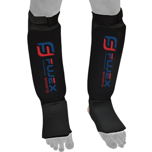 Protège-tibias et protège-pieds haute élasticité pour entraînement de Taekwondo, Muay Thai, Boxe, MMA, Sanda - Product Image 1