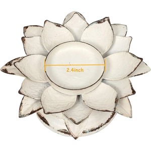 Candelabro Decorativo de Estilo Antiguo con Forma de Flor Blanca, Adorno Decorativo para el Hogar, Diseño Duradero - Product Image 4