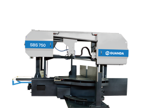 SBS-750 Section Steel Cutting Automatic H Beam Assembly Line Wide Working Angle Double Mitre Digital Bandsaw - Product Image 1