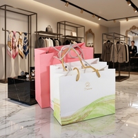 Sac cadeau rigide pliable fait main avec poignée, imprimé sur mesure, pour l'emballage de montres destiné aux chaînes de vente au détail aux États-Unis