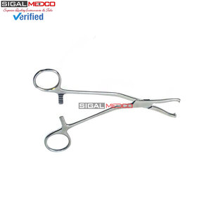 Pince à os orthopédique manuelle Dingman en acier inoxydable, design incurvé, 2x2 dents, robuste, grande taille - Product Image 4