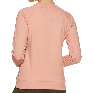Sweat-shirt à col rond pour femme, couleur unie, tricoté, respirant, coupe régulière, manches longues - Product Image 2