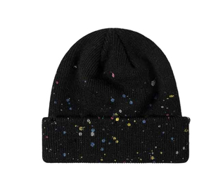 Custom Cotton Knitted Dot Pattern Beanie Hat Wholesale <b>Winter</b> <b>Cap</b> Warm Cuffed Unisex OEM Logo Embroidered Sublimation Printed - Product Image 2