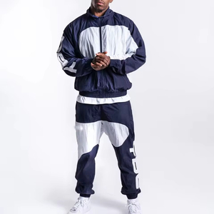 Premium Men's Winter Nylon Tracksuit Set 2 in 1 Design <b>Zip</b>-<b>up</b> <b>Jacket</b> Breathable Fabric Lightweight Windbreaker Waterproof - Product Image 1