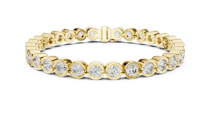 Bracelet tennis de luxe en or blanc massif 18 carats plaqué rhodium, serti de diamants ronds de 9,3 carats cultivés en laboratoire, avec fermoir dissimulé, idéal pour offrir ou porter lors de soirées. - Product Image 6