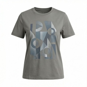 Nueva Llegada, Camisa de Oficina para Mujer, Primavera Otoño, Moda, Estampado Moderno, Vestido Informal para Dama, 260gsm, Poliéster Satinado con Lentejuelas - Product Image 1