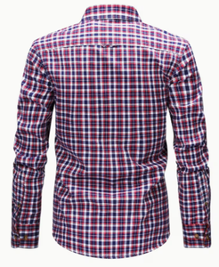 Hardihood International HI-MFS-01 Red Black Buffalo Plaid <b>Flannel</b> Shirt Long Sleeve Cotton Polyester Motorcycle <b>Jacket</b> OEM - Product Image 2