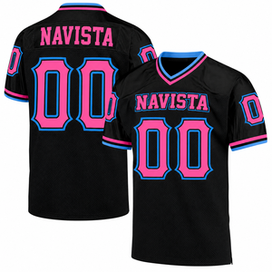 เสื้อเจอร์ซีย์ฟุตบอลอเมริกันแบบแห้งเร็ว เป็นมิตรกับสิ่งแวดล้อม ป้องกันรังสียูวี สกรีนลายแบบซับลิเมชั่น คอวี แขนสั้น สีไล่เฉด สำหรับทุกเพศ - Product Image 1