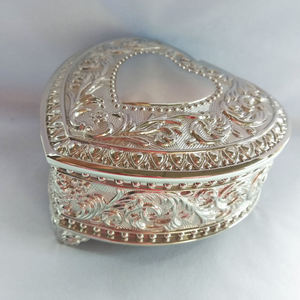 Luxury Metal Organizer <b>Box</b> Premium Decorative Storage Accent with Carved Design Custom by Tradebyd - Product Image 1