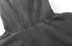 Sweat à capuche balaclava pour homme, élégant et surdimensionné, 100% coton, avec double capuche, fermeture éclair et épaules tombantes, protection contre les intempéries hivernales - Product Image 3