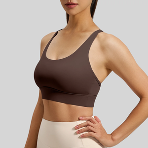 Breathable Mesh Sports <b>Bra</b> High Impact Workout Top for Yoga Gym - Product Image 2