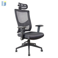 Chaise de bureau exécutive ergonomique moderne en maille, avec cadre en acier, appuie-tête et accoudoirs réglables, mécanisme synchrone à ajustement automatique du poids