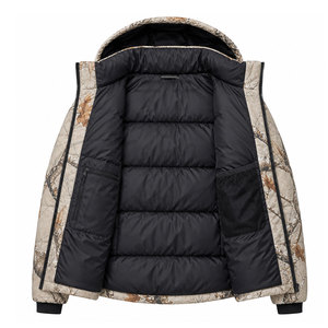 High Quality Men's <b>Camouflage</b> Hooded Puffer <b>Jacket</b> <b>Waterproof</b> Winter Front Logo - Product Image 2