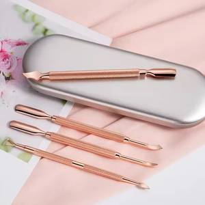 Dual-End Metal <b>Nail</b> Cuticle Pusher Tool Set Reusable Double Head Manicure Salon Grade - Product Image 4