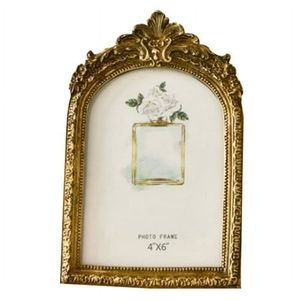 <b>Antique</b> Gold Oval Picture <b>Frame</b> Decorative Display Photo <b>Frame</b> for Tabletop Wall Hanging Elegant Home Hotel Restaurant Decor Use - Product Image 1