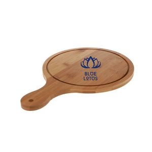 [HAUTE QUALITÉ] Planche à découper ronde en bambou BLUE LOTUS pour légumes, fruits, pain, viande - Passe au lave-vaisselle - Vietnam - Product Image 1