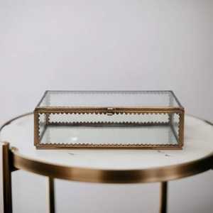 Rectangular Glass Jewelry <b>Box</b> <b>With</b> <b>Lid</b> Classic Design Luxury Women's Jewelry & Accessories <b>Storage</b> Display Case Gift <b>Box</b> <b>Decor</b> - Product Image 3