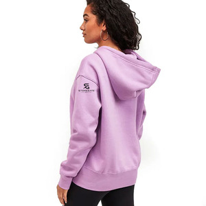 Sweat-shirt à capuche oversize pour femme en molleton de coton respirant, manches longues, coupe décontractée, style streetwear, chaud pour l'automne et l'hiver, séchage rapide - Product Image 5