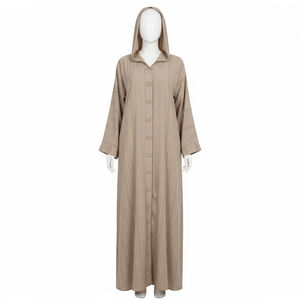 Abaya Islámica de Lujo 2026, Satén 100% Seda, Manga Larga, Modesta, para Mujeres Musulmanas, Venta al Por Mayor, Mejores Precios - Product Image 2