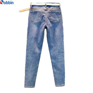 กางเกงยีนส์ผ้ายืดทรงสกินนี่ประดับเพชรพลอยเอวสูงสำหรับผู้หญิง ระบายอากาศได้ดี รุ่นใหม่ สวมใส่สบาย - Product Image 5