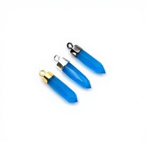 Colgante de calcedonia azul en forma de lápiz para decoración del hogar, regalos y manualidades, precios al por mayor - Product Image 1