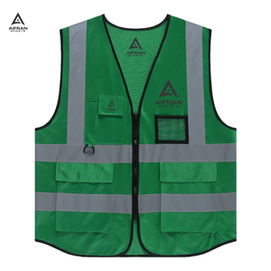 Gilet de sécurité réfléchissant personnalisé AIFRAN, tissu en maille haute visibilité, respirant, vêtements de travail, logo personnalisé, vente en gros - Product Image 4