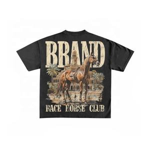 T-shirts unisexes courts tendance pour l'été, streetwear, logo de marque personnalisé, 100% coton, mode hip-hop Y2K, coupe ample pour hommes et femmes - Product Image 3