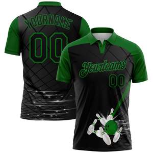Sublimated <b>Bowling</b> Team Polo Shirt Custom Logo Supplier Quick Dry Polyester Sportswear Private Label Bulk Order Production - Product Image 1