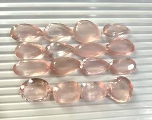 TASBIYA GEMS - Gemas Sueltas de Cuarzo Rosa Natural Pulido, Color Rosa Melocotón, 4-10 Quilates, Formas Mixtas (Corte Oval/Pera) para la Elaboración de Joyas - Product Image 4