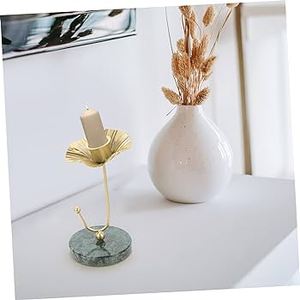 Candlestick Desk Decor Cone Holder Stand Metal Candle Stand Iron Art Candle Holder Pillar Candle Gold Table Decor Gold Trim - Product Image 1