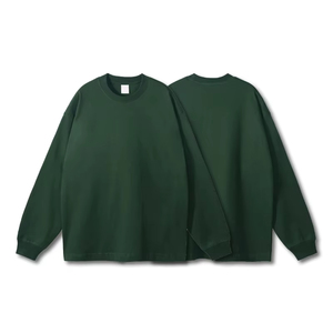 Sudaderas de Manga Larga con Cuello Redondo, 100% Algodón, Color Sólido, Personalizadas, al por Mayor, para Hombre y Mujer, Suministro del Fabricante - Product Image 1