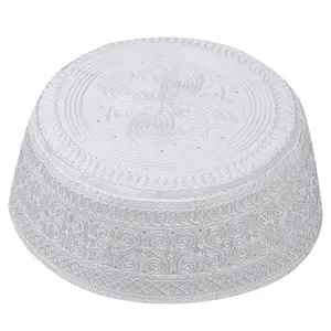 Casquettes de prière islamiques Chapeaux de seau pour adultes 2024 Vente en gros de casquettes de prière musulmanes avec design personnalisé Fabricant du Bangladesh - Product Image 1