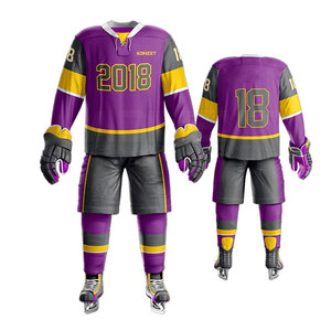 Uniforme de Hockey sobre Hielo Transpirable de Venta Directa de Fábrica, Tela Suave, Color y Logotipo Personalizados al por Mayor para Unisex - Product Image 1