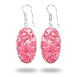 Trendy <b>Fine</b> Dangle Jewelry Party Gift High Quality Natural Silver Thulite Gemstone Cute Minimalist Charm <b>Earrings</b> Setting - Product Image 1