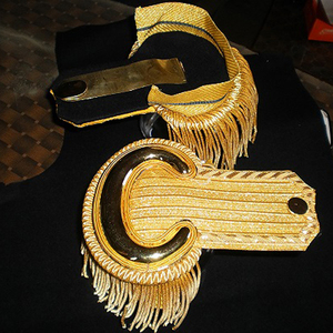 Custom Embroidered Gold Epaulets with Tassel Decoration Premium <b>Sew</b>-On Shoulder Badges for Uniforms, Costumes & Formal Garment - Product Image 4