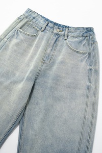 Pantalones Vaqueros de Mezclilla de Pierna Recta con Estilo Urbano de Cintura Media para Hombre, Transpirables, Impermeables, Ecológicos y Ligeros - Product Image 6