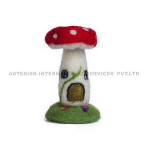 Ornements pour décorations d'arbre de champignon en laine de feutre de noël, décoration de maison suspendue et de vacances, artisanat en feutre en vrac disponible en gros - Product Image 4