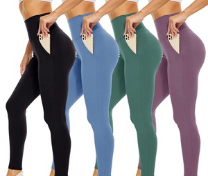 Leggings Deportivos Transpirables de Cintura Alta con Spandex/Nylon, Elásticos en Cuatro Direcciones, Ecológicos, para Gimnasio, Tallas Grandes, Ropa Deportiva Informal para Mujer - Product Image 4