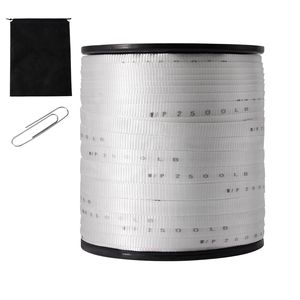 3/4\" X 1053 Mule <b>Polyester</b> Pull Tape Flat Rope Cable <b>Ties</b> with 2500 Lbf Tensile Capacity Printed Webbing Package - Product Image 1