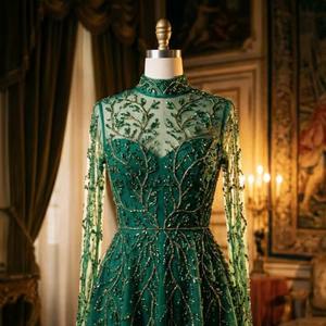 ชุดราตรีสั้นสำหรับผู้หญิงจากโรงงานโดยตรง รับทำโลโก้ตามสั่ง OEM ODM ชุดค็อกเทลปักลาย จำหน่ายส่ง ผ้าทูลล์ตาข่าย ชุดสำหรับงานปาร์ตี้ - Product Image 2