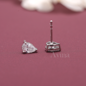 IGI Certified Lab Grown Diamond Pear Stud <b>Earrings</b> 9K White / Yellow & Rose Gold Pear Cut Solitaire Diamond <b>Earrings</b> - Product Image 6