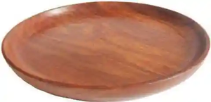 Tabla de Cortar Redonda de Madera de Acacia con Acabado Pulido de Estilo Clásico y Ecológico de Crescent Crafts - Product Image 4