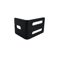 Support triangulaire personnalisé en acier allié, revêtement électrolytique, fixation fixe 60x45x40mmx3mm 0.6kg Noir, estampage, poinçonnage, pliage, OEM