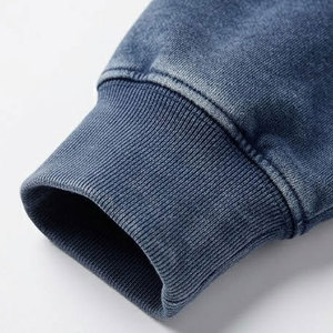 Cotton Fleece Custom Vintage Style Men Pullover <b>Sun</b> Faded Hoodies Premium Quality Men Distressed <b>Sun</b> Fade Drop Shoulder Hoodies - Product Image 3