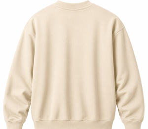 เสื้อสเวตเชิ้ตคอกลมสีเบจสำหรับผู้ชาย  โลโก้ตัวอักษรประดับเพชรด้านหน้า  ทรงลำลอง  ใส่สบาย  ผ้าถักเฟรนช์เทอร์รี่ 100% สำหรับฤดูใบไม้ร่วง - Product Image 2