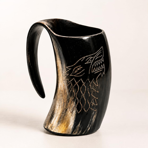 Taza de Cuerno de Búfalo Tallada a Mano, Elegante, Estilo Animal, Ecológica y Duradera - Product Image 5
