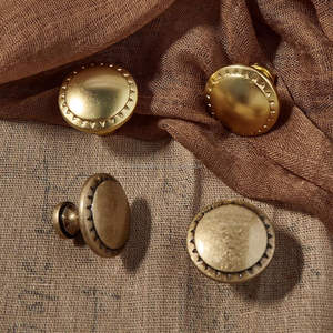 Perillas redondas elegantes de latón para armario, cajón, guardarropa, accesorios de ferretería para muebles con estilo - Product Image 2