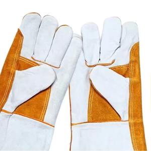 Guantes de Trabajo de Cuero de Vaca de Manga Larga Resistentes al Calor para Soldadura, Protección y Seguridad para Hombres, Soldadura TIG/MIG, Construcción - Product Image 6