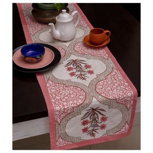 100% Organic Cotton GOTS Certificate Wedding Party Banquet Hotel Outdoor Indoor Home Decorative Light And Dark Grey <b>Table</b> <b>Runner</b> - Product Image 4